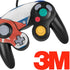 Cuban Flag Distressed Nintendo GameCube Controller Skin
