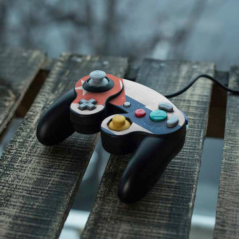 Cuban Flag Distressed Nintendo GameCube Controller Skin