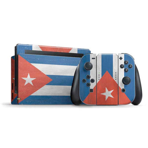 Cuban Flag Distressed Nintendo Switch Bundle Skin