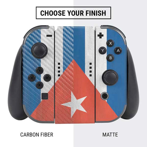 Cuban Flag Distressed Nintendo Switch Bundle Skin