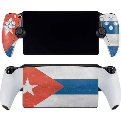 Cuban Flag Distressed PlayStation Portal Remote Player Skin