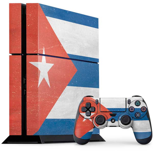 Cuban Flag Distressed PS4 Console and Controller Bundle Skin