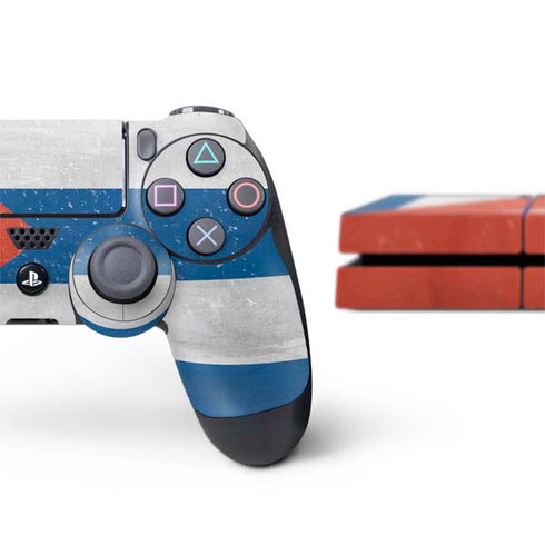 Cuban Flag Distressed PS4 Console and Controller Bundle Skin