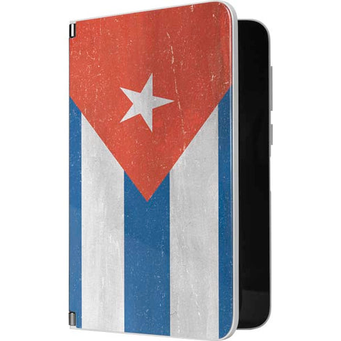 Cuban Flag Distressed Surface Duo Skin