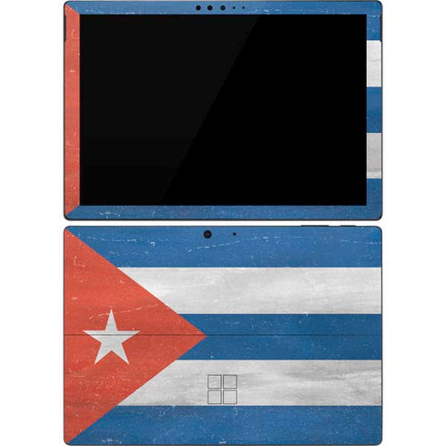 Cuban Flag Distressed Surface Pro 7 Skin