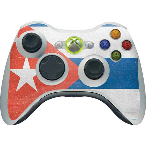 Cuban Flag Distressed Xbox 360 Wireless Controller Skin