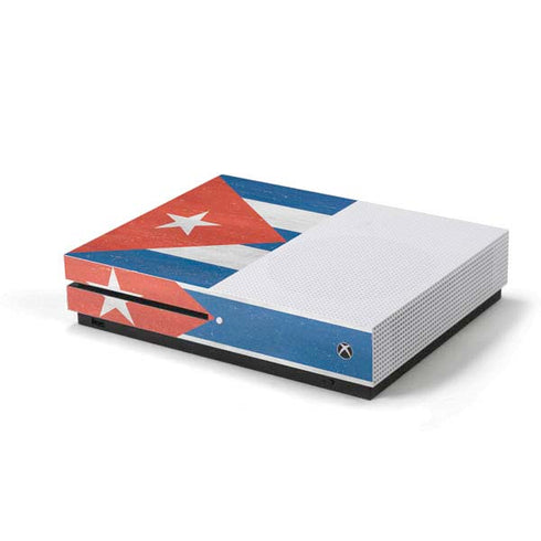 Cuban Flag Distressed Xbox One S Console Skin