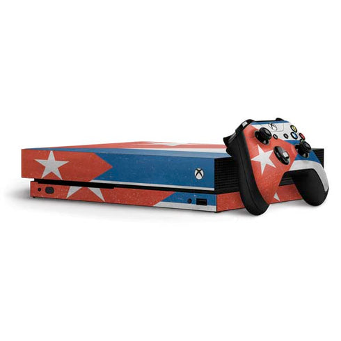 Cuban Flag Distressed Xbox One X Bundle Skin