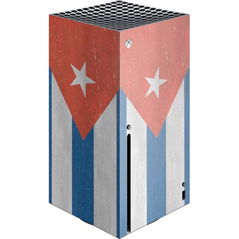 Cuban Flag Distressed Xbox Series X Console Skin