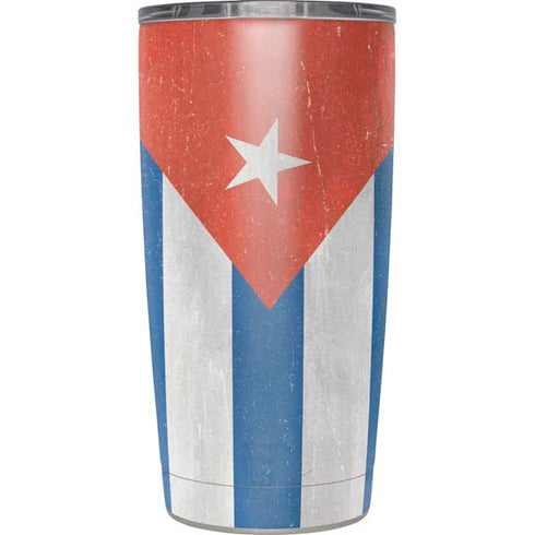 Cuban Flag Distressed Yeti 20oz Tumbler Skin