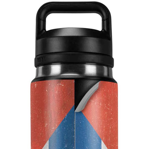 Cuban Flag Distressed YETI Rambler 26oz Bottle Skin