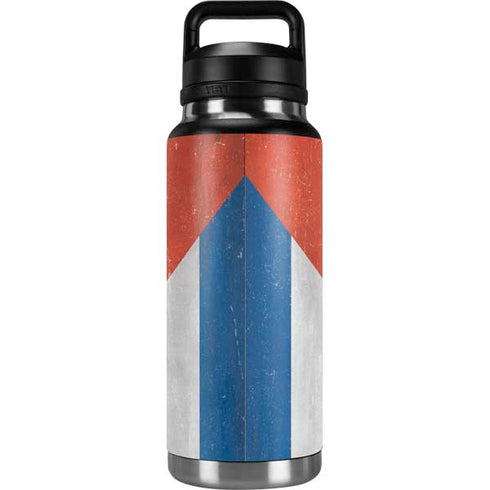 Cuban Flag Distressed YETI Rambler 36oz Bottle Skin