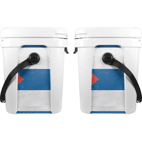Cuban Flag Distressed YETI Roadie 24 Hard Cooler Skin