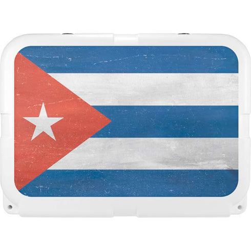 Cuban Flag Distressed YETI Tundra 35 Hard Cooler Skin