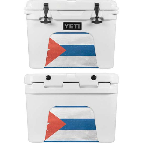 Cuban Flag Distressed YETI Tundra 35 Hard Cooler Skin