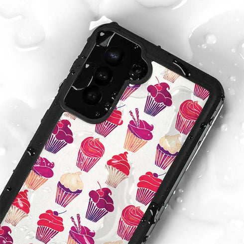 Cat Coq Cupcakes Galaxy S23 Waterproof Case