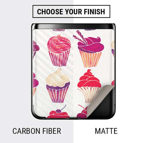 Cat Coq Cupcakes Galaxy Z Flip Skin