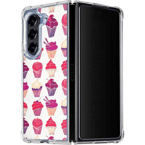 Cupcakes by Cat Coq Galaxy Z Fold5 5G Clear Case
