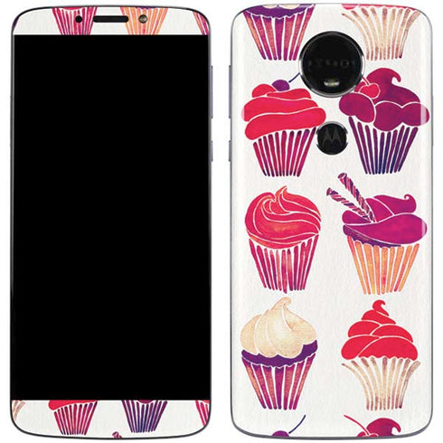 Cat Coq Cupcakes Moto E5 Plus Skin