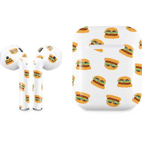 Bouffants and Broken Hearts Cute Burgers Apple AirPods Skin