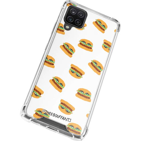 Bouffants and Broken Hearts Cute Burgers Galaxy A12 Clear Case