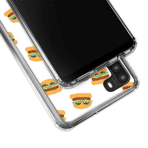 Bouffants and Broken Hearts Cute Burgers Galaxy A21 Clear Case