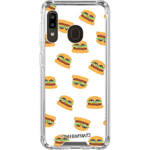 Bouffants and Broken Hearts Cute Burgers Galaxy A30 Clear Case