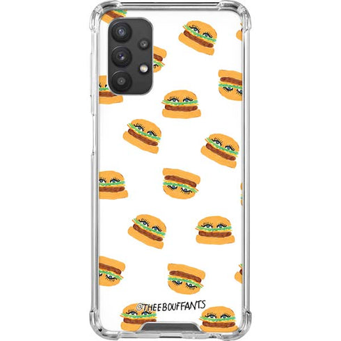 Bouffants and Broken Hearts Cute Burgers Galaxy A32 5G Clear Case