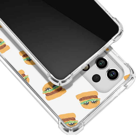 Bouffants and Broken Hearts Cute Burgers Galaxy A53 5G Clear Case