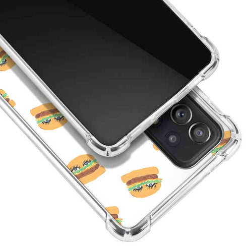 Bouffants and Broken Hearts Cute Burgers Galaxy A72 5G Clear Case