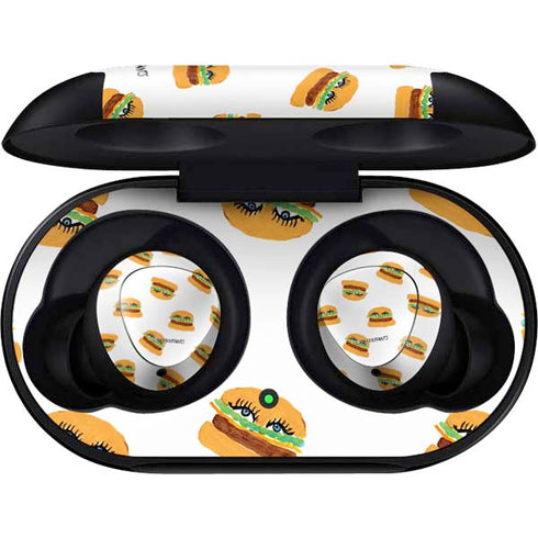 Bouffants and Broken Hearts Cute Burgers Galaxy Buds Skin