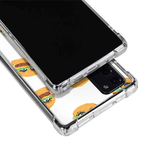 Bouffants and Broken Hearts Cute Burgers Galaxy Note20 5G Clear Case