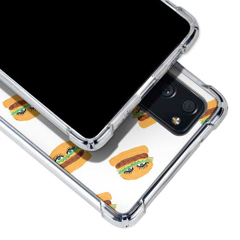 Bouffants and Broken Hearts Cute Burgers Galaxy S20 FE Clear Case