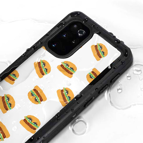 Bouffants and Broken Hearts Cute Burgers Galaxy S20 Plus Waterproof Case