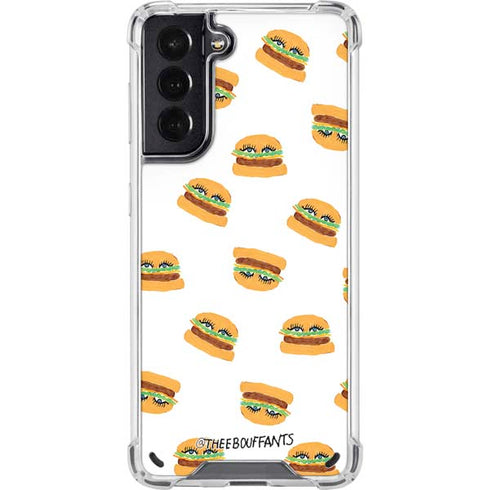 Bouffants and Broken Hearts Cute Burgers Galaxy S21 5G Clear Case