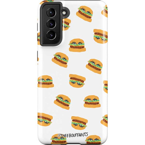 Bouffants and Broken Hearts Cute Burgers Galaxy S21 FE Pro Case