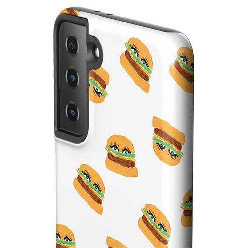 Bouffants and Broken Hearts Cute Burgers Galaxy S21 FE Pro Case