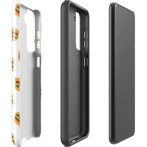 Bouffants and Broken Hearts Cute Burgers Galaxy S21 FE Pro Case