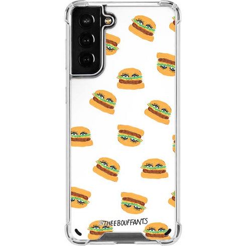 Bouffants and Broken Hearts Cute Burgers Galaxy S21 Plus 5G Clear Case