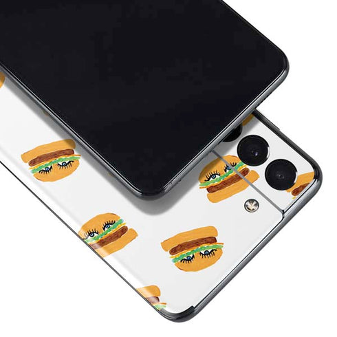 Bouffants and Broken Hearts Cute Burgers Galaxy S21 Plus 5G Skin