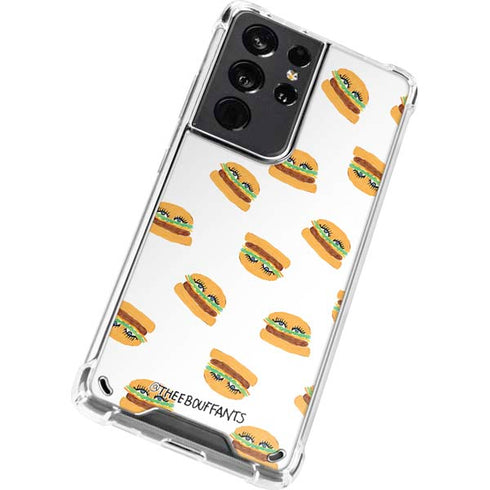 Bouffants and Broken Hearts Cute Burgers Galaxy S21 Ultra 5G Clear Case