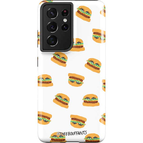 Bouffants and Broken Hearts Cute Burgers Galaxy S21 Ultra 5G Pro Case