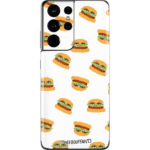 Bouffants and Broken Hearts Cute Burgers Galaxy S21 Ultra 5G Skin