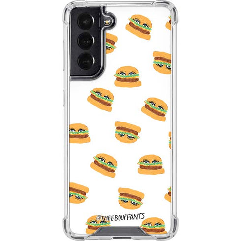 Bouffants and Broken Hearts Cute Burgers Galaxy S22 Clear Case