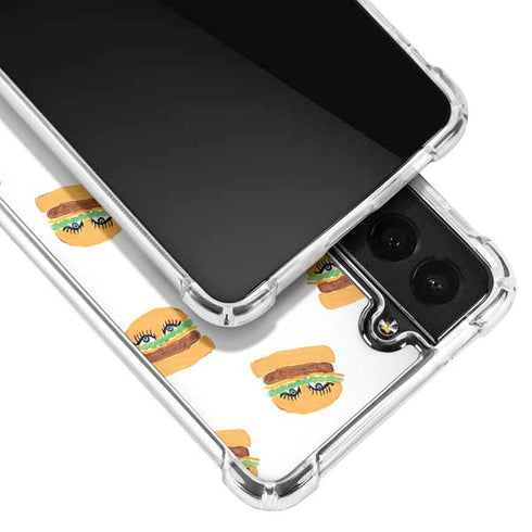 Bouffants and Broken Hearts Cute Burgers Galaxy S22 Plus Clear Case