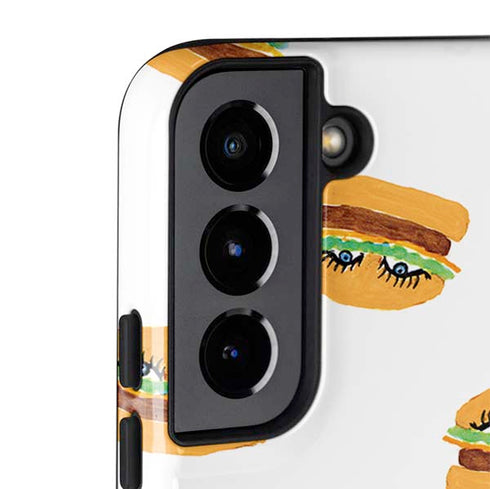 Bouffants and Broken Hearts Cute Burgers Galaxy S22 Plus Pro Case