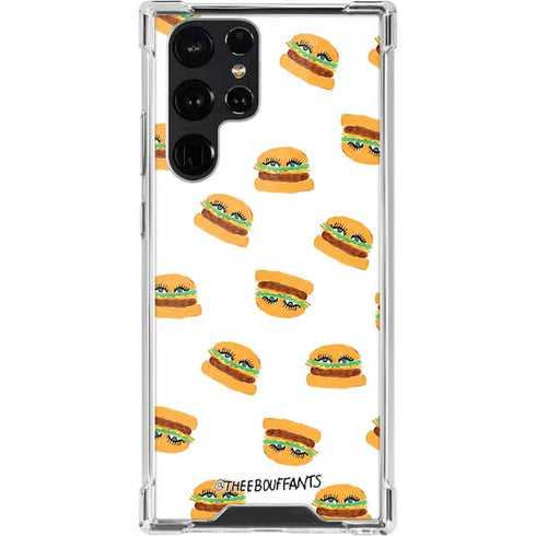 Bouffants and Broken Hearts Cute Burgers Galaxy S22 Ultra Clear Case