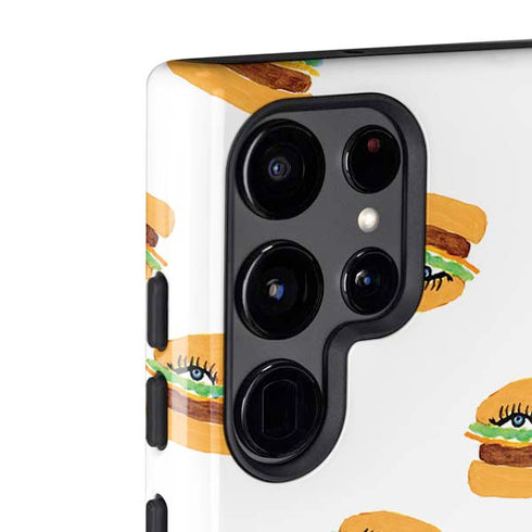 Bouffants and Broken Hearts Cute Burgers Galaxy S22 Ultra Pro Case