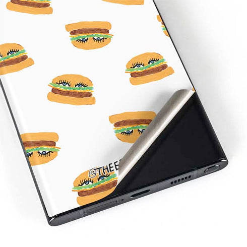 Bouffants and Broken Hearts Cute Burgers Galaxy S22 Ultra Skin