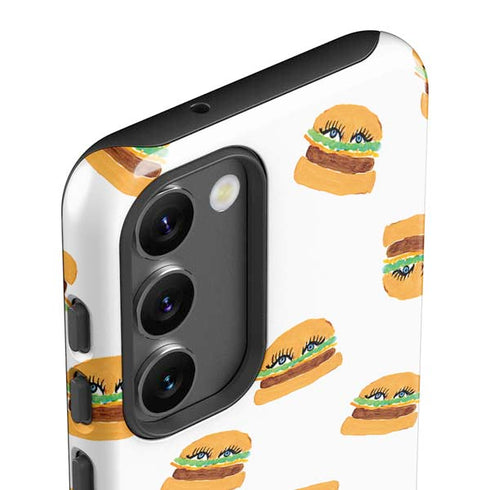 Bouffants and Broken Hearts Cute Burgers Galaxy S23 Plus Pro Case